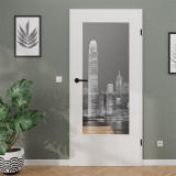 Lichtausschnitt gelasert mit Motiv Skyline II Lichtausschnitt gelasert mit Motiv Skyline II