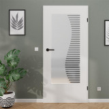 Lichtausschnitt satiniert mit Motiv Curvy Lichtausschnitt satiniert mit Motiv Curvy