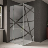 Glas Duschkabine mit Dekor Moblex Glas Duschkabine mit Dekor Moblex