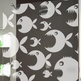 Walk In mit Motiv Dusche Piranhas Walk In mit Motiv Dusche Piranhas