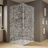Glas Duschkabine gelasert mit Muster Mosaik (Eckeinstieg) Glas Duschkabine gelasert mit Muster Mosaik (Eckeinstieg)