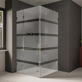 Glas Duschkabine mit Streifen Piano 3 Glas Duschkabine mit Streifen Piano 3