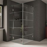 Glas Duschkabine mit Streifen Raya 2 Glas Duschkabine mit Streifen Raya 2