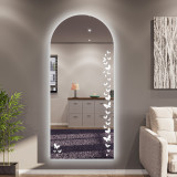 Design Spiegel mit Rundbogen beleuchtet Ulma
