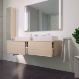 Doppelwaschtisch mit Schubladen nach Maß für Aufsatzbecken - Jade A