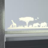 Teil-Lack-Spiegel mit LED-Beleuchtung Afrika
