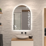 Design Spiegel mit Rundbogen beleuchtet Ulma