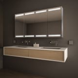 Spiegelschrank Aluminium mit LED Beleuchtung - Fargo Spiegelschrank Aluminium mit LED Beleuchtung - Fargo