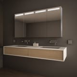 Spiegelschrank Aluminium mit LED Beleuchtung - Visalia Spiegelschrank Aluminium mit LED Beleuchtung - Visalia