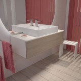 Bad Unterschrank auf Maß für Aufsatzwaschbecken - Achat B