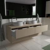 Großer Bad Unterschrank nach Maß für Aufsatzbecken - Topax B