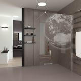 Walk In Dusche gelasert mit Motiv Erde Walk In Dusche gelasert mit Motiv Erde