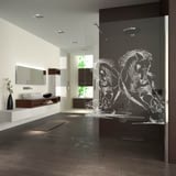 Walk In Dusche gelasert mit Motiv Horsepower Walk In Dusche gelasert mit Motiv Horsepower