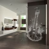 Walk In Dusche gelasert mit Motiv Hot Guitar Walk In Dusche gelasert mit Motiv Hot Guitar