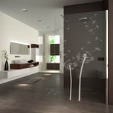 Walk In Dusche gelasert mit Motiv Löwenzahn Walk In Dusche gelasert mit Motiv Löwenzahn