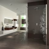 Walk In Dusche gelasert mit Motiv Maschine Walk In Dusche gelasert mit Motiv Maschine