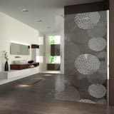 Walk In Dusche gelasert mit Motiv Tropfen Walk In Dusche gelasert mit Motiv Tropfen