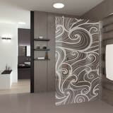 Walk In Dusche gelasert mit Motiv Wellen II Walk In Dusche gelasert mit Motiv Wellen II