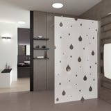 Walk In Dusche satiniert mit Motiv Aqua Walk In Dusche satiniert mit Motiv Aqua