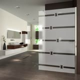 Walk In Dusche satiniert mit Motiv Bosa Walk In Dusche satiniert mit Motiv Bosa