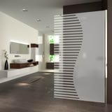 Walk In Dusche satiniert mit Motiv Curvy Walk In Dusche satiniert mit Motiv Curvy