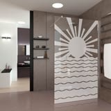 Walk In Dusche satiniert mit Motiv Solus Walk In Dusche satiniert mit Motiv Solus