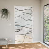 Zimmertür Glas Satinato mit Motiv Curveline Zimmertür Glas Satinato mit Motiv Curveline