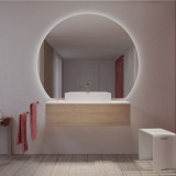 Bad Unterschrank auf Maß für Aufsatzwaschbecken - Achat B