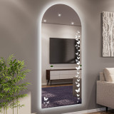 Design Spiegel mit Rundbogen beleuchtet Ulma