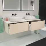 Doppelwaschtisch für Aufsatzbecken mit Schubladen nach Maß - Dolomit A