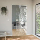 Glastür gelasert mit Motiv Eye of the Tiger Glastür gelasert mit Motiv Eye of the Tiger