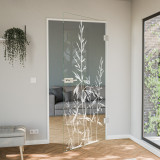 Glastür gelasert mit Motiv Gras Glastür gelasert mit Motiv Gras