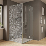 Glas Duschkabine gelasert mit Muster Mosaik (Eckeinstieg) Glas Duschkabine gelasert mit Muster Mosaik (Eckeinstieg)