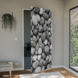 Glastür lackiert mit Lasermotiv Stones Glastür lackiert mit Lasermotiv Stones