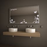 Badezimmer-Wandspiegel mit Alurahmen Fiori