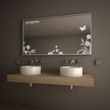 Badezimmer-Wandspiegel mit Alurahmen Fiori Badezimmer-Wandspiegel mit Alurahmen Fiori