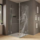 Duschkabine aus Glas mit Dekor Cristal Clear (Eckeinstieg) Duschkabine aus Glas mit Dekor Cristal Clear (Eckeinstieg)
