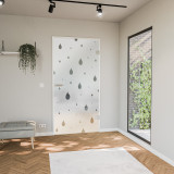 Glastür satiniert mit Motiv Aqua Glastür satiniert mit Motiv Aqua