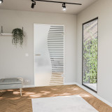 Glastür satiniert mit Motiv Curvy Glastür satiniert mit Motiv Curvy