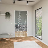 Glastür gelasert mit Motiv Gras Glastür gelasert mit Motiv Gras