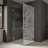 Glas Duschkabine gelasert mit Muster Mosaik Glas Duschkabine gelasert mit Muster Mosaik