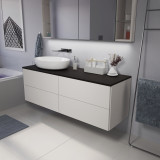 Doppelwaschtisch mit Schubladen nach Maß für Aufsatzbecken - Topax A