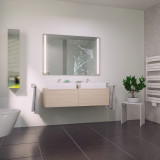 Doppelwaschtisch mit Schubladen nach Maß für Aufsatzbecken - Jade A