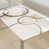 Glastischplatte satiniert mit Motiv - Ringe Glastischplatte satiniert mit Motiv - Ringe